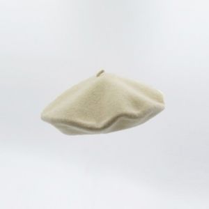 Cream White Beret Hat - Kids